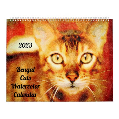 2023 Gorgeous Bengal Cat Owner Lover Gift Calendar