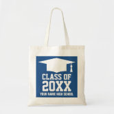 Custom high school graduation party tote bags