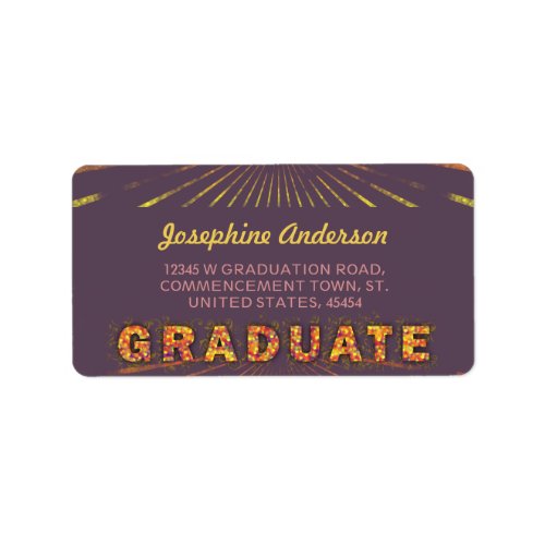 2023 Graduation Boho Chic Sunny Purple Label