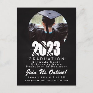 2023 Graduation Chalk Board Photo Postcard