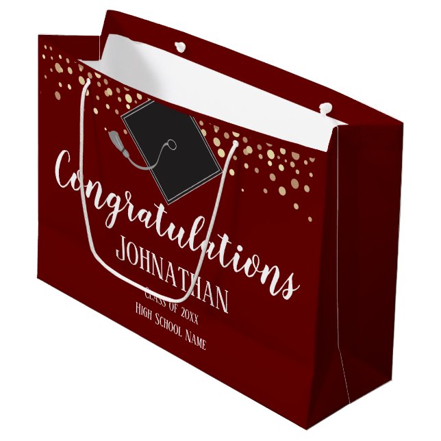 2023 Graduation Congratulations  Large Gift Bag (Front Angled)