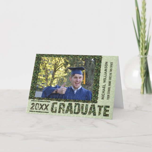 2023 Graduation Personalized Photo Camouflage Invitation (Front)