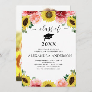 2023 Graduation Sunflower Eucalyptus Country Invitation