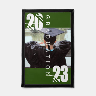 2023 Graduation Typography Bold Photo Green Pennant
