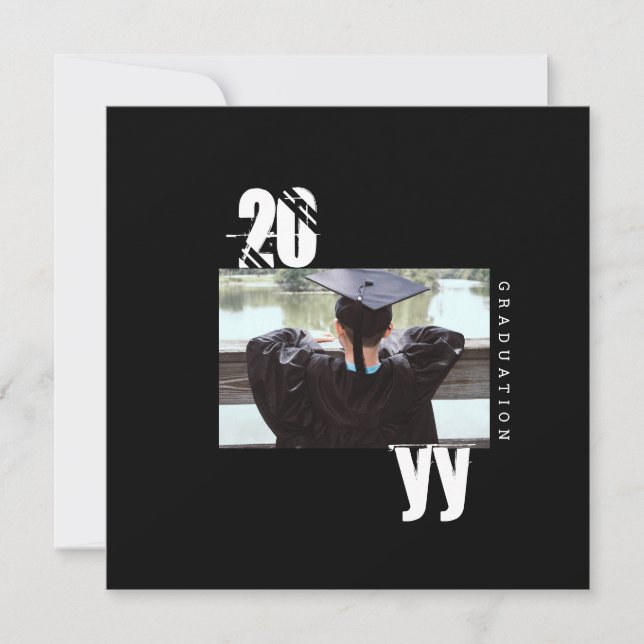 2023 Graduation Typography Bold Photo Minimal (Front)