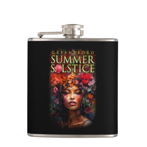 2023 Greensboro Summer Solstice Festival Souvenir Flask