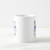 2023 Happy New Year Colorful text and hearts Coffee Mug (Center)