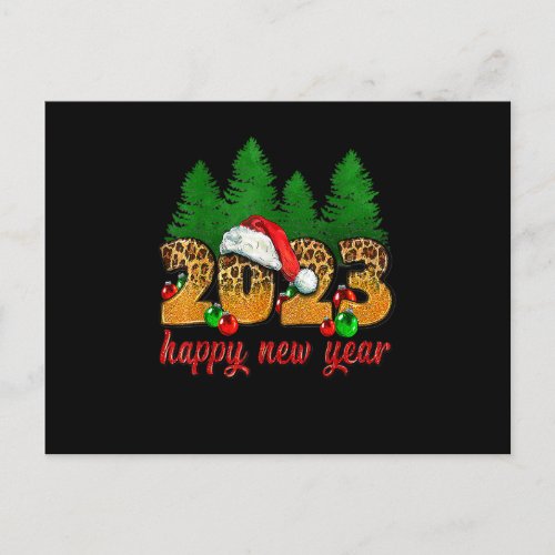 2023 Happy New Year Leopard New Years Eve Party Su Invitation Postcard