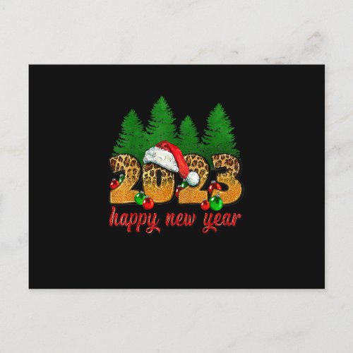 2023 Happy New Year Leopard New Years Eve Party Su Postcard