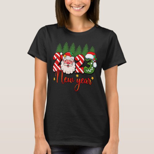 2023 Happy New Year Santa Xmas New Years Eve Party T_Shirt