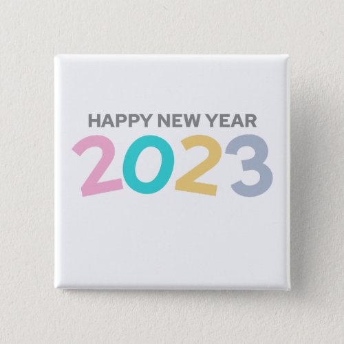 2023 Happy New Year with Colorful text Button