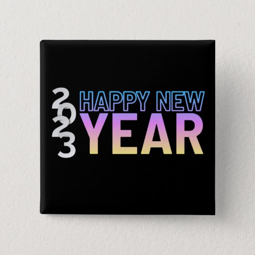 2023 Happy New Year with Colorful text Button