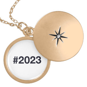 2023 Hashtag 3rd birthday 3 years Gold Plated Necklace
