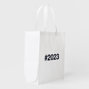 2023 Hashtag 3rd birthday 3 years Grocery Bag