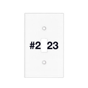 2023 Hashtag 3rd birthday 3 years Light Switch Cover