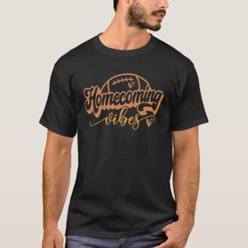2023 Homecoming Vibes Football Game Day Vintage Re T_Shirt