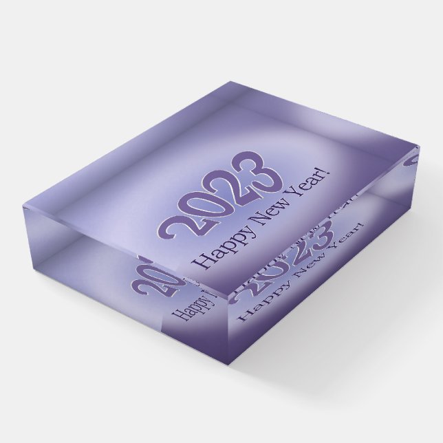 2023 in purple paperweight (Angled)