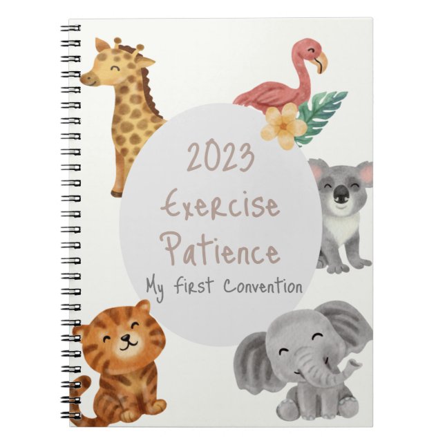 2023 JW Convention Exercise Patience for kids Notebook (Front)