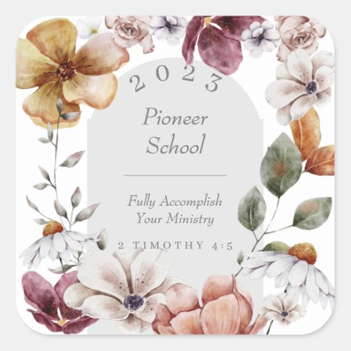 2023 JW Ministry Supply  Pioneer School Square Sticker