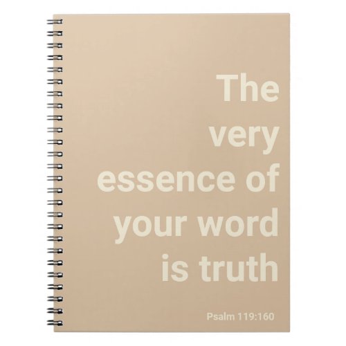 2023 JW year text Psalm 119160 Minimal Beige Notebook