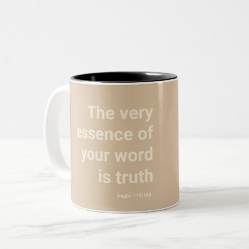 2023 JW year text Psalm 119160 Minimal Beige  Two_Tone Coffee Mug