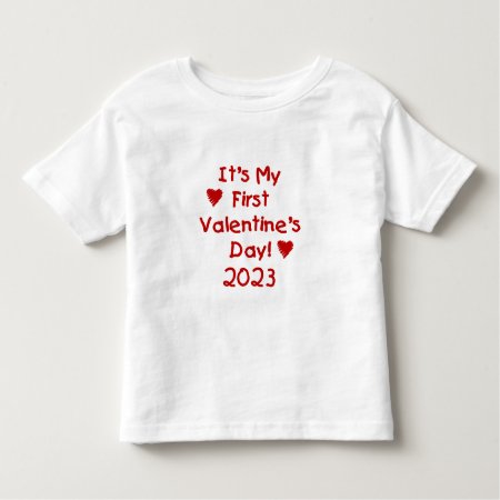 2023 Kid Text First Valentine's Day T-shirt