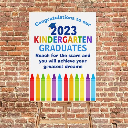 2023 Kindergarten Graduate Custom Cute Graduation Foam Board