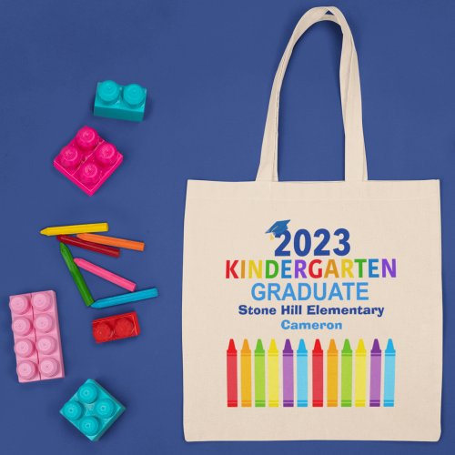 2023 Kindergarten Graduate Cute Custom Graduation Tote Bag