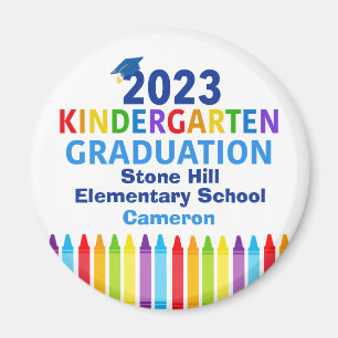 2023 Kindergarten Graduation Cute Custom School Magnet