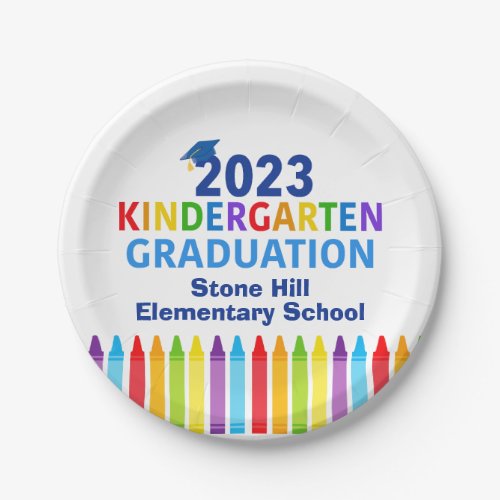 2023 Kindergarten Graduation School Custom Party Paper Plates