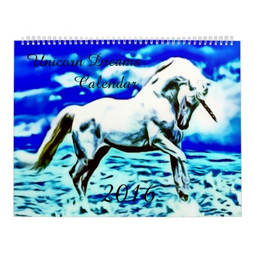 2023 Large Unicorn Dreams Airbrush Art Calendar