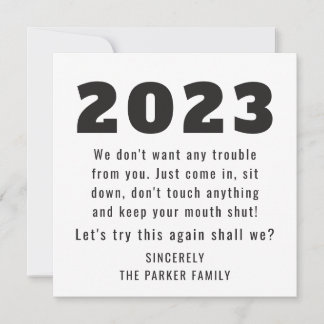 2023 Let's Try This Again | Happy New Year Holiday Card