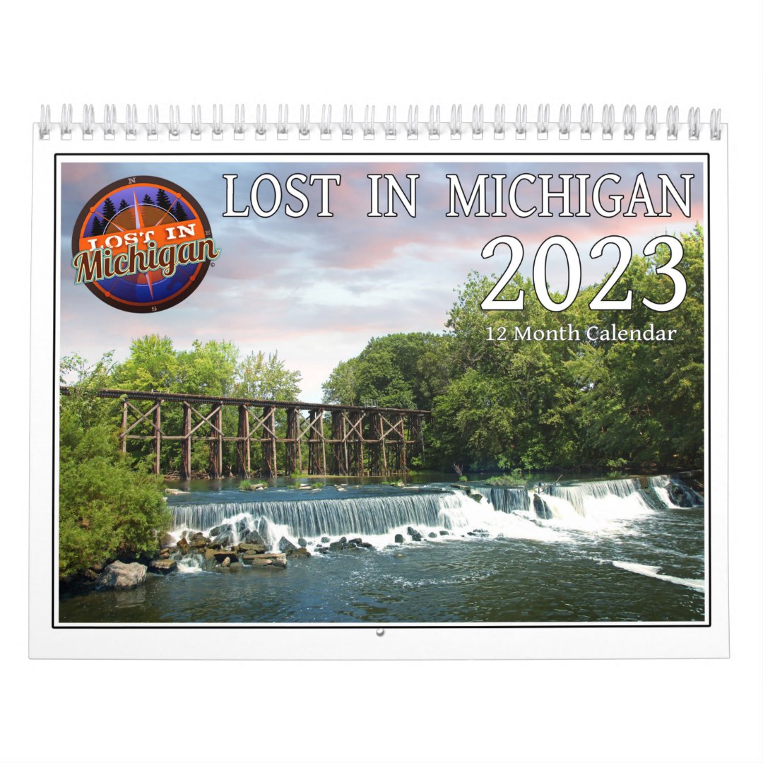 2023 Lost In Michigan wall calendar  Zazzle