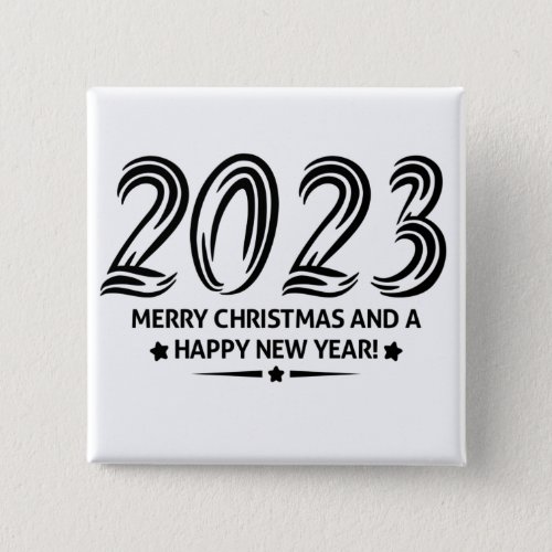 2023 Merry Christmas and a Happy New Year Button