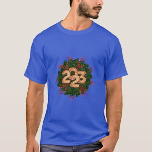 2023 Merry Christmas Wreath  T_Shirt