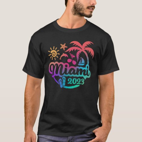 2023 Miami Florida Vacation or Trip Design T_Shirt