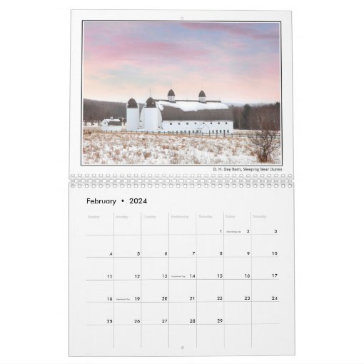 2023 Michigan Barn Calendar  Zazzle