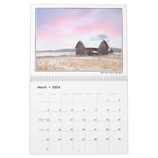 2023 Michigan Barn Calendar  Zazzle