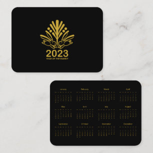 2023 mini calendar business card