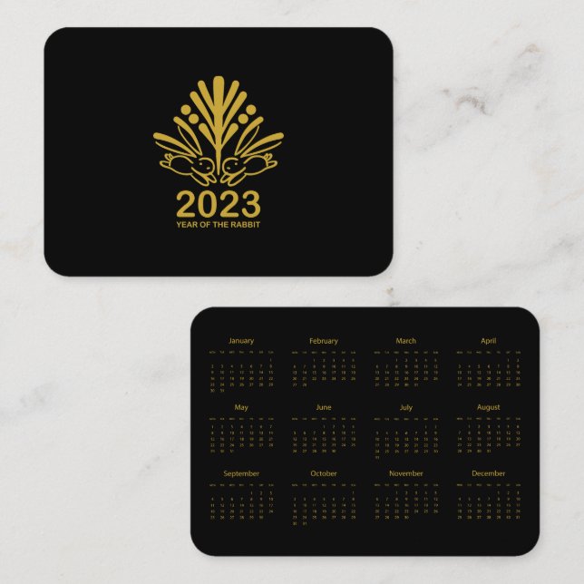 2023 mini calendar business card (Front/Back)