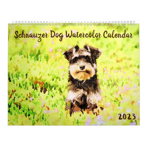 2023 Miniature Schnauzer Dog Mama Owner Lover Gift Calendar