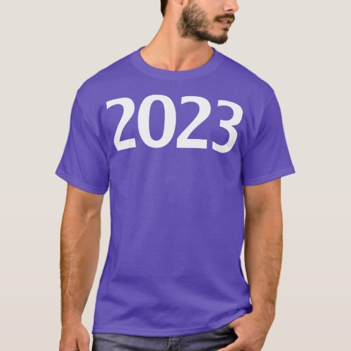 2023 Minimal White Text Typography T_Shirt