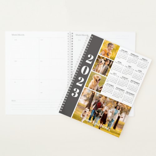 2023 Modern 5 Photo Year At A Glance Personalized Planner