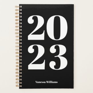 2023 Modern Bold Black & White Typography Planner
