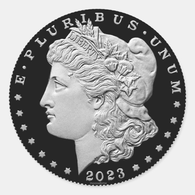 2023 Morgan Dollar  Classic Round Sticker (Front)