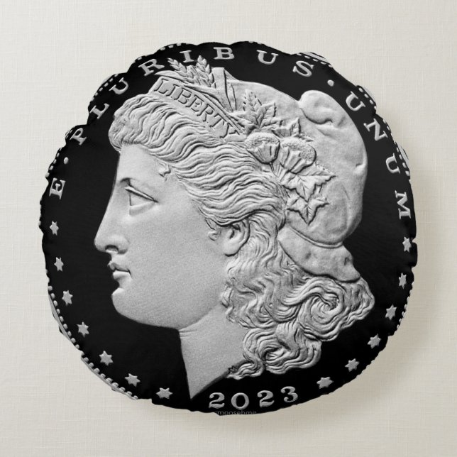 2023 Morgan Dollar Round Pillow (Front)