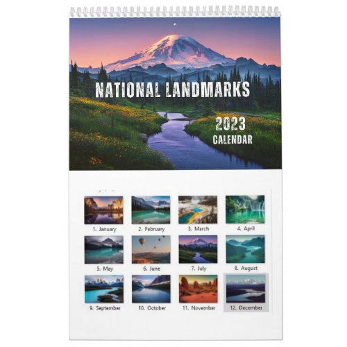 2023 National Landmarks Wall Calendar