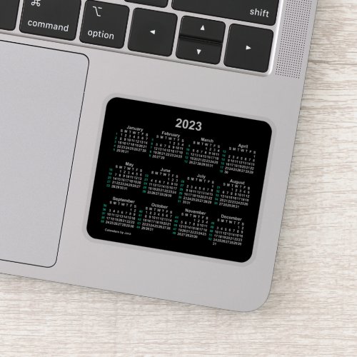 2023 Neon 52 Week ISO Calendar by Janz Sticker