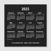 2023 Neon White Calendar by Janz 5x5 Magnet (Front)
