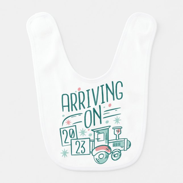 2023 NEW BABY ANNOUCEMENT ARRIVING ON 2023 BABY BO BABY BIB (Front)